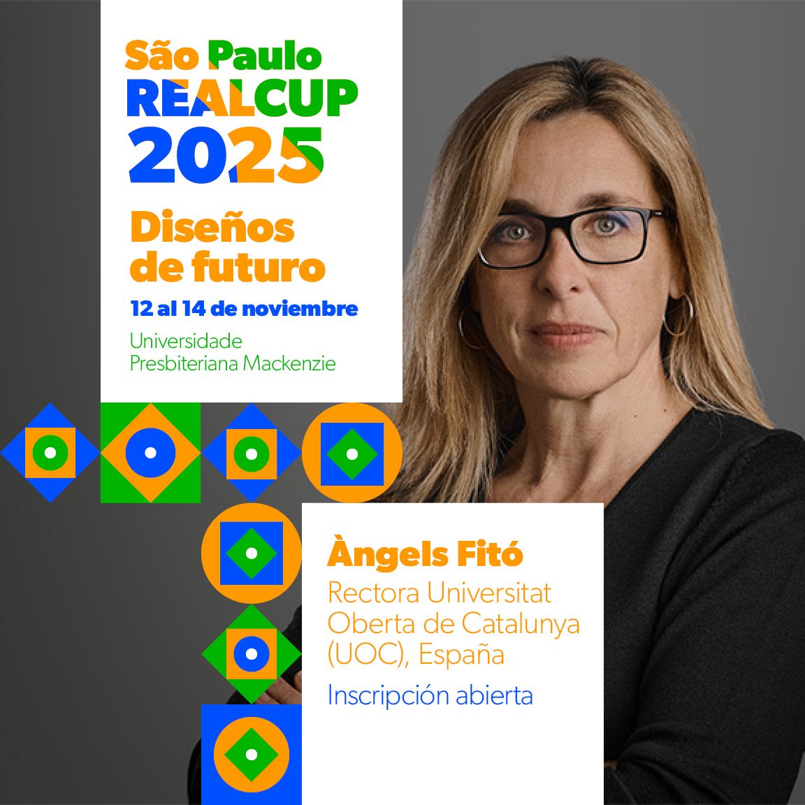 RealcupALyC's tweet image. Se viene "São Paulo REALCUP 2025. Diseños de futuro". Será del 12 al 14 de noviembre en @mackenzie1870 en Brasil, Ya tenemos web, programa de invitados y matrícula abierta. realcup.org/saopaulo2025/