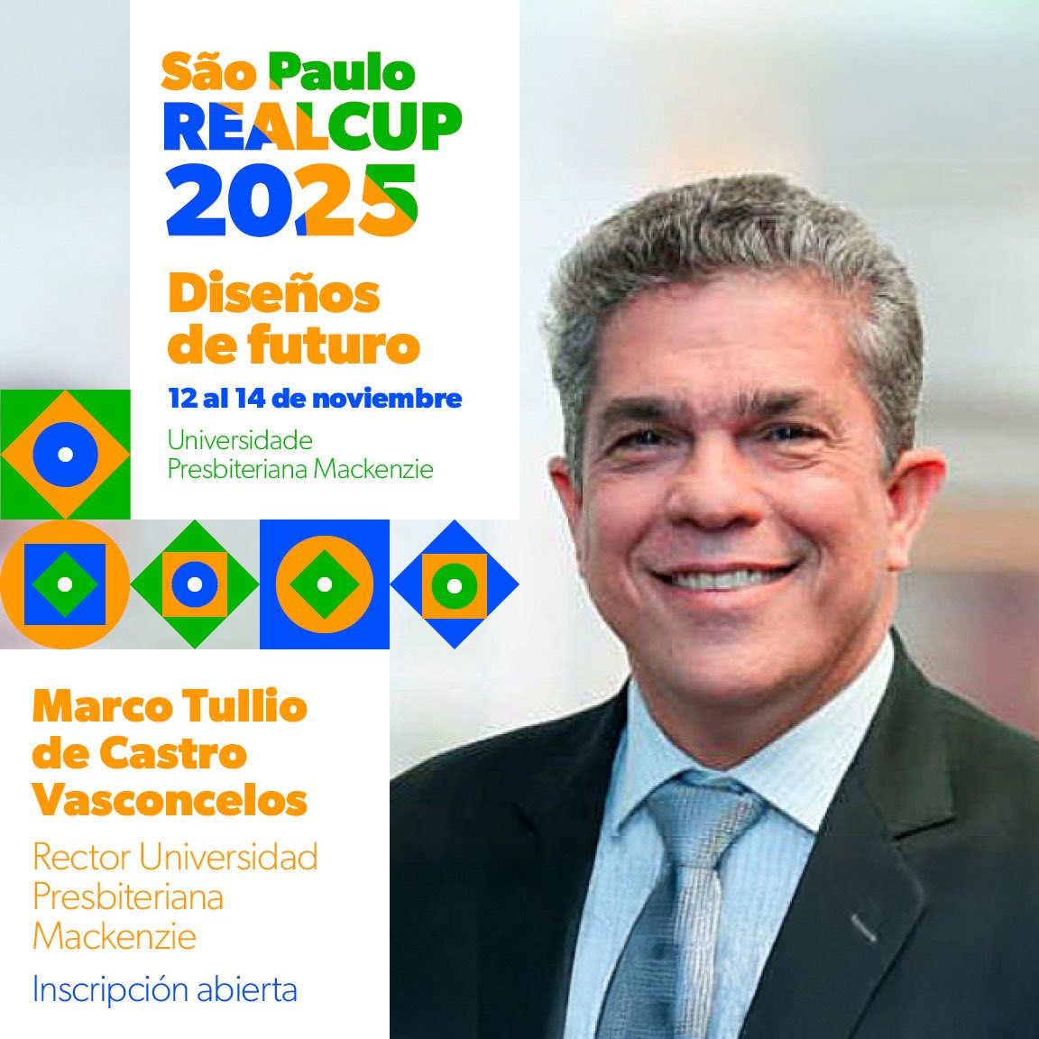 Se viene "São Paulo REALCUP 2025. Diseños de futuro". Será del 12 al 14 de noviembre en <a href="/mackenzie1870/">Mackenzie Oficial</a> en Brasil, Ya tenemos web, programa de invitados y matrícula abierta. realcup.org/saopaulo2025/