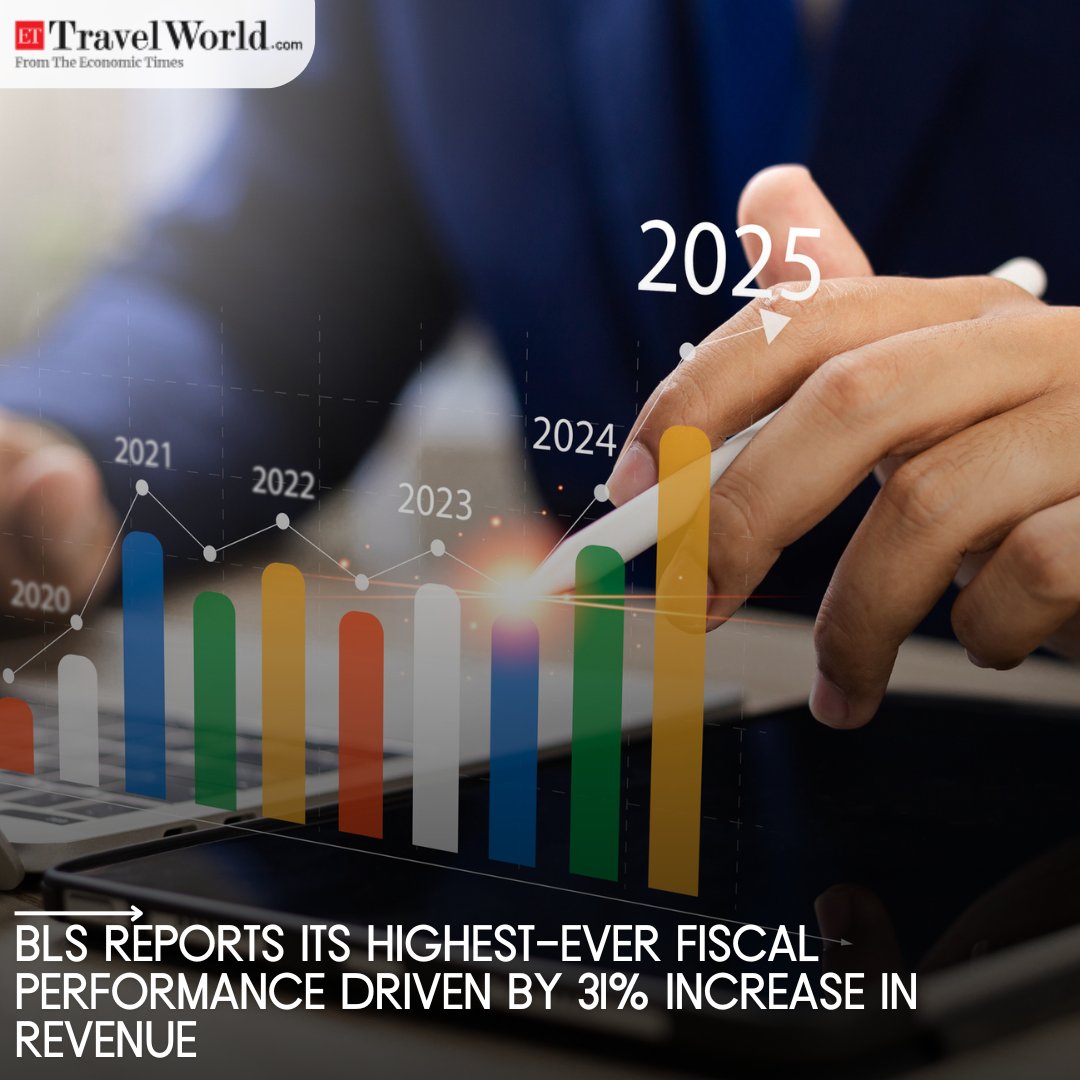 . <a href="/BLSintServices/">BLS International</a> achieved record financial performance in FY25, with revenue of ₹2,193.3 cr. (+30.8% YoY), EBITDA of ₹629.3 cr. (+82.1%), and PAT of ₹539.6 cr. (+65.7%). Growth driven by Visa &amp; Consular and Digital services. 

Read more: ettravelworld.com/s/vh8sqfg