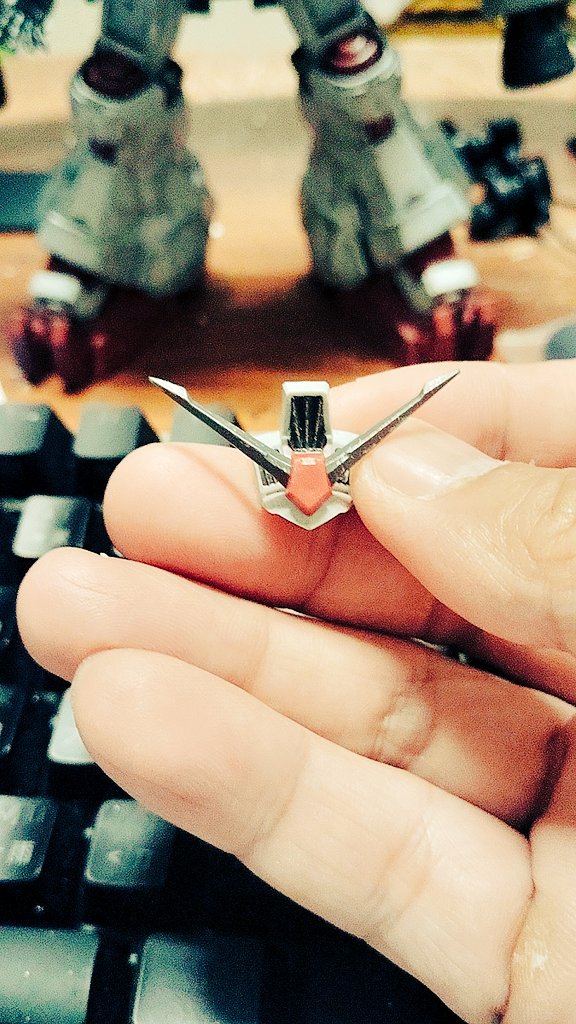 itiscammmm's tweet photo. ಠ⁠_⁠ʖ⁠ಠ
不是鋼彈天線頭，感覺就不對了？？！

#模型
#酸漿果
#gp02a
#鋼彈 https://t.co/ibIQD3zxK6
