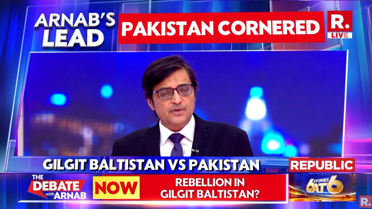 republic's tweet photo. #FreeGilgitBaltistan | Mass protests in Gilgit-Baltistan trouble Pakistan

#SuperPrimeTimeMAX with Arnab is now #LIVE, on-air, and online. Tune in and fire in your views -https://t.co/3e61eup8jm

#PakistanIndia #GilgitBalistan #Pakistan #India #OperationSindoor https://t.co/ndib763ARF