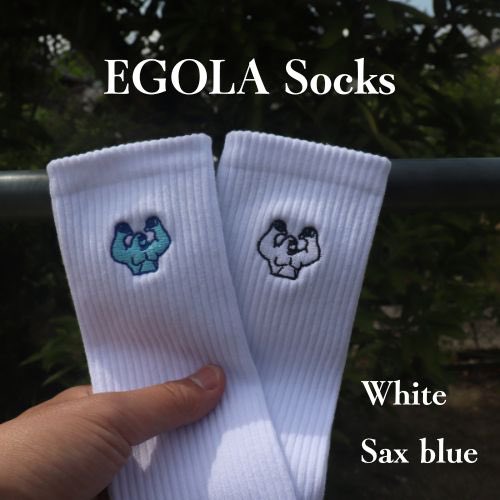 EGOLA2016's tweet photo. チームのソックスを新しく作りました🦍🧦

めちゃくちゃかわいいので、普段使い / スポーツシーンを問わず、たくさん履いていただけると嬉しいです！

※この売上はチームの活動費（遠征の交通費など）に充てられます

https://t.co/Cry015OO5t https://t.co/J58vwZtdlU