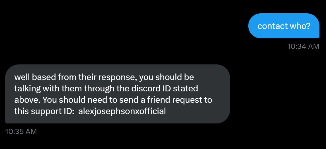 bugmeyer's tweet image. I get a lot of weird DMs, but this one is genuinely pretty funny.

Attached is a post from their account.
