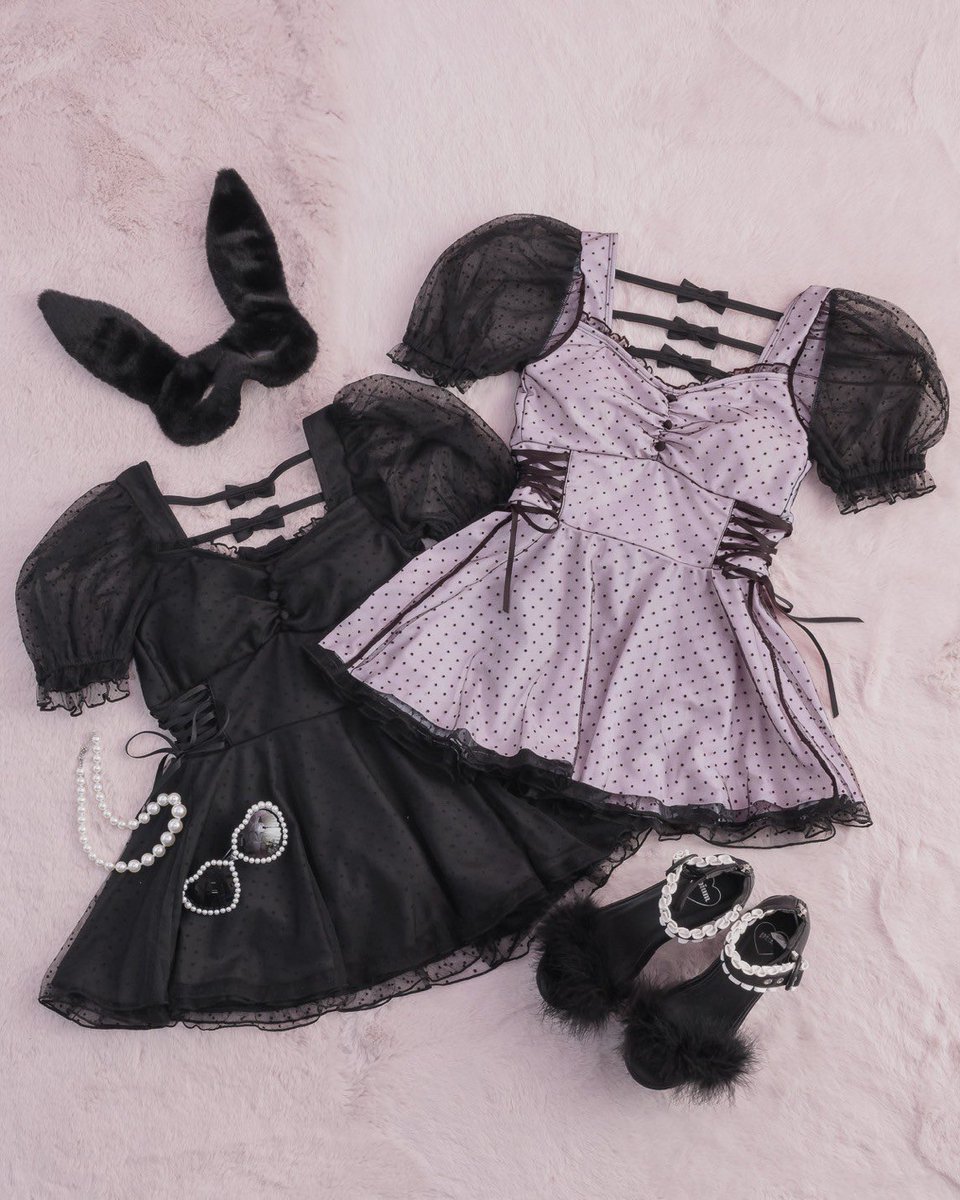 pium ドットチュールワンピーススイムウェア ブラック pium 水着