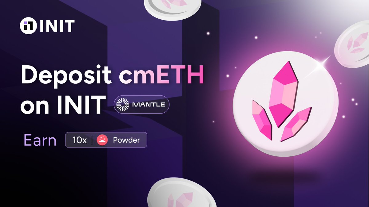 INIT Capital (@initcapital_) on Twitter photo Feeling bullish on ETH?
Restake your ETH into <a href="/mETHProtocol/">mETH Protocol</a>'s cmETH to earn 3.4% APY.
Deposit on INIT to receive 10x Powder bonus during Methamorphosis Season 3.
Start earning Powder for $COOK rewards today. Feeling bullish on ETH?
Restake your ETH into <a href="/mETHProtocol/">mETH Protocol</a>'s cmETH to earn 3.4% APY.
Deposit on INIT to receive 10x Powder bonus during Methamorphosis Season 3.
Start earning Powder for $COOK rewards today.