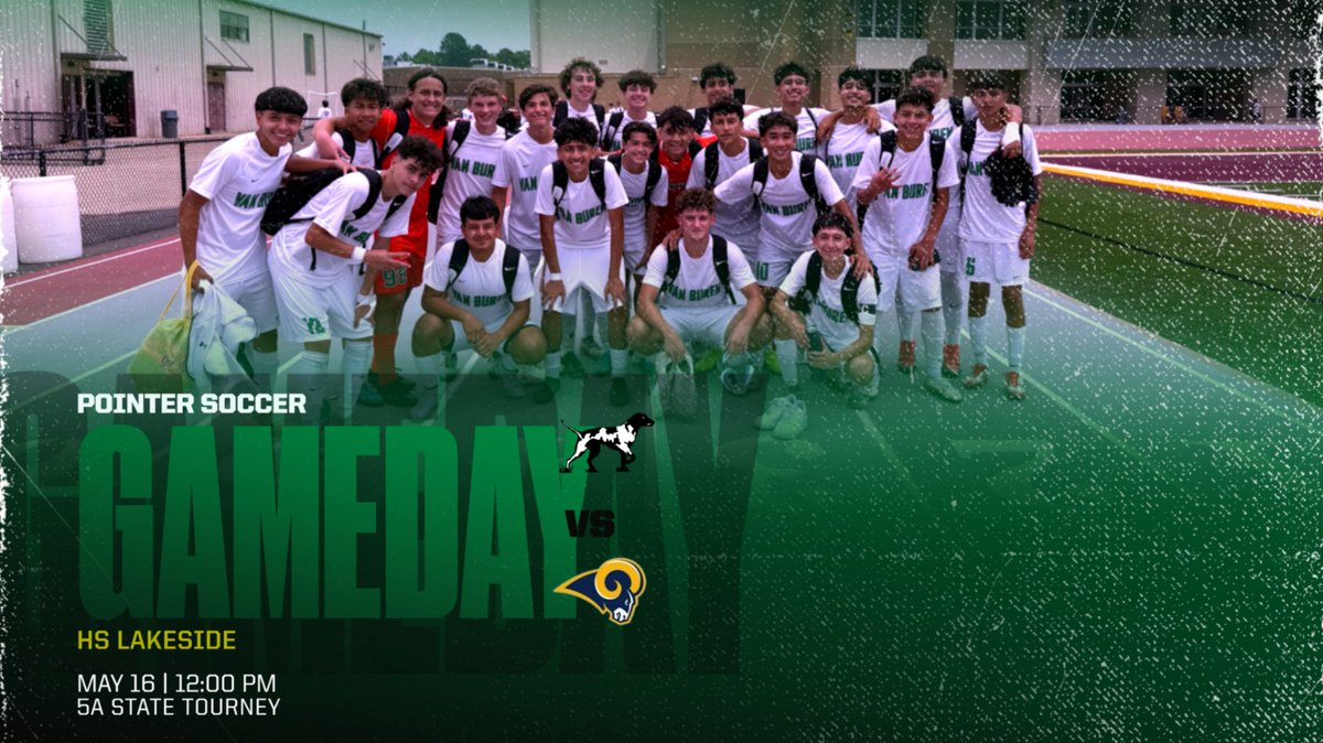 VBSD Activities/Athletics (@vbsdactivities) on Twitter photo GAMEDAY!
5A State Tourney!
<a href="/VBHSboyssoccer/">Van Buren Pointers Boys Soccer</a> plays the host school Hot Springs Lakeside in the Quarterfinals of the 5A State Tourney, 12:00! GAMEDAY!
5A State Tourney!
<a href="/VBHSboyssoccer/">Van Buren Pointers Boys Soccer</a> plays the host school Hot Springs Lakeside in the Quarterfinals of the 5A State Tourney, 12:00!
