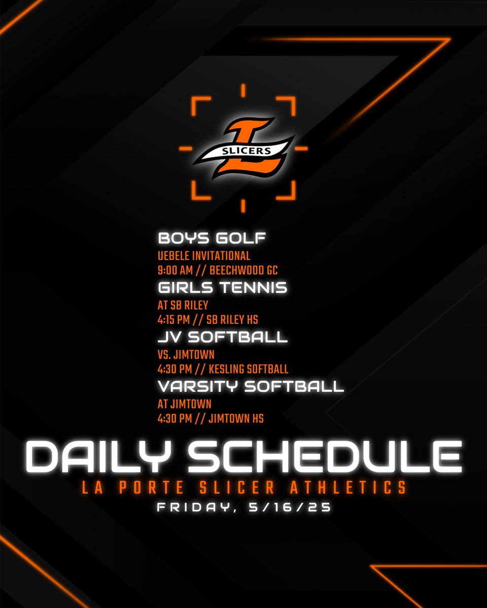 lphsathletics's tweet image. Today Slicer Athletics hosts the 89th Annual Uebele Invitational in Boys Golf, and Girls Tennis/Softball have non-con matchups.  #GoSlicers #OrangeJacket

goslicers.com/Article/64650