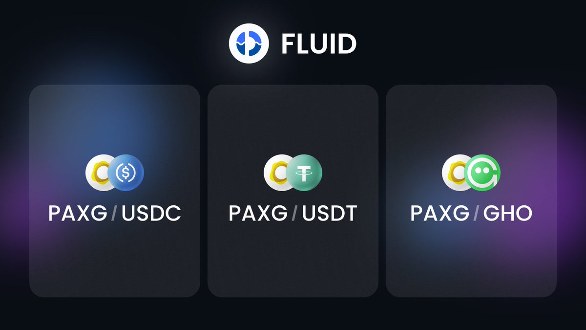 Got gold? Get stablecoins.

You can now use <a href="/Paxos/">Paxos</a> $PAXG as collateral to borrow stablecoins on Fluid 🌊

Hold real value while unlocking on-chain liquidity.