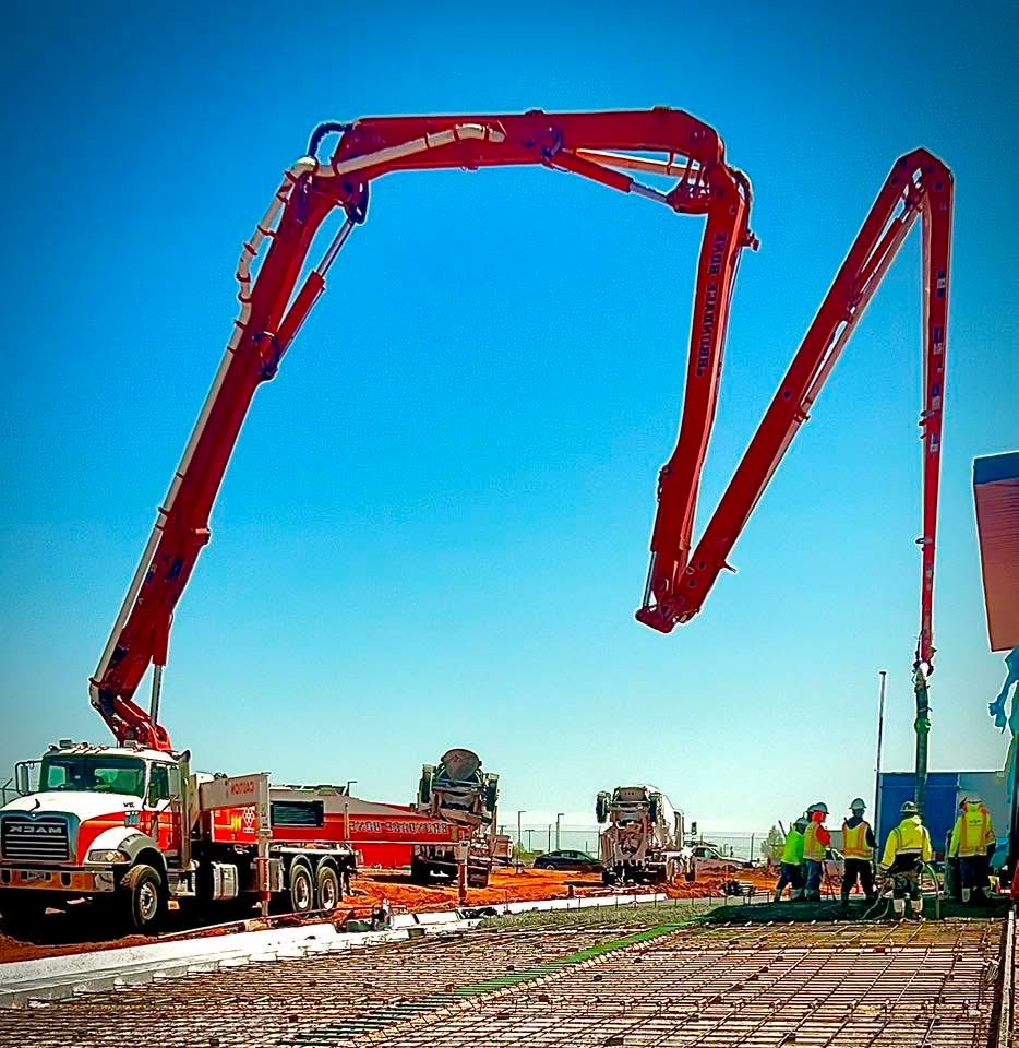 Five section boom pumps offer many advantages for our customers; lower unfolding heights, more break points on the boom for elevated decks, and shorter section lengths for getting closer to the trucks.  And none of this is possible without a qualified operator from Brundage-Bone!