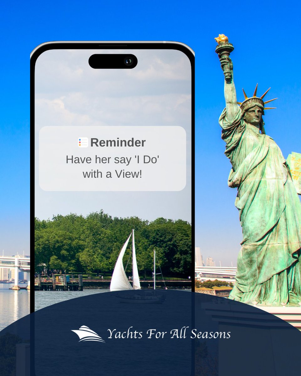 Y4AS_NYC's tweet image. "Have her say 'I Do' with a view!" 💍
.
.
#proposal #proposing #privateparty #wedding #ceremony #privateevent #venue #yacht #charteryacht #yachtcharter #NY #NYC #YachtsForAllSeasons #Y4AS