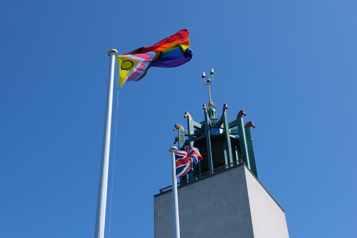 NewcastleCC's tweet photo. Today we proudly raised the rainbow flag at Newcastle's Civic Centre, standing in solidarity with LGBTIQA+ communities and against homophobia, transphobia, and biphobia. 🌈#LGBTQIA+ https://t.co/yxLjPJ1GeM