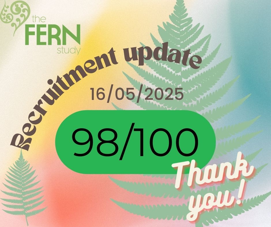 fern1study's tweet image. Thank you all sites and participants for supporting #FERNStudy WP1🙂98/100 participants recruited 🙏 @ProfAsmaKhalil @SmritiPrasad5 @OdaiYaghi91 @LiverpoolWomens @SGH_MatResearch @TwinsTrust #sFGR #MCtwins