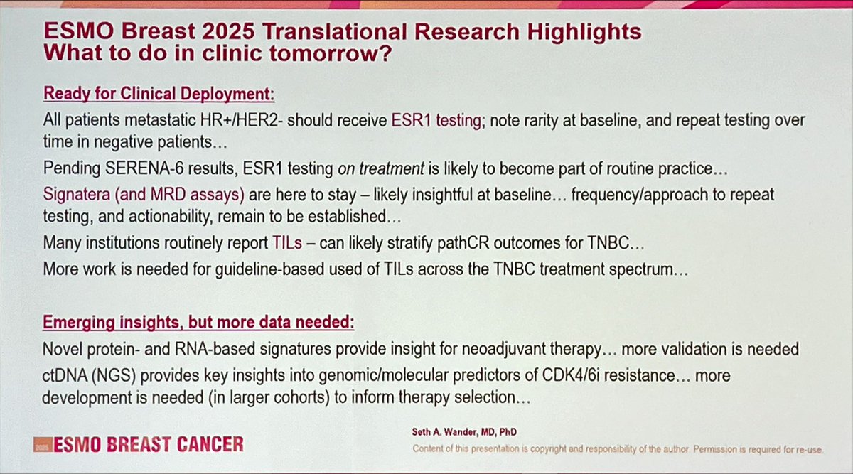 Pablo Mando (@pablomando) on Twitter photo #ESMOBreast25 translational research highlights and what to in clinic tomorrow!
<a href="/myESMO/">ESMO - Eur. Oncology</a> #ESMOAmbassadors #ESMOBreast25 translational research highlights and what to in clinic tomorrow!
<a href="/myESMO/">ESMO - Eur. Oncology</a> #ESMOAmbassadors