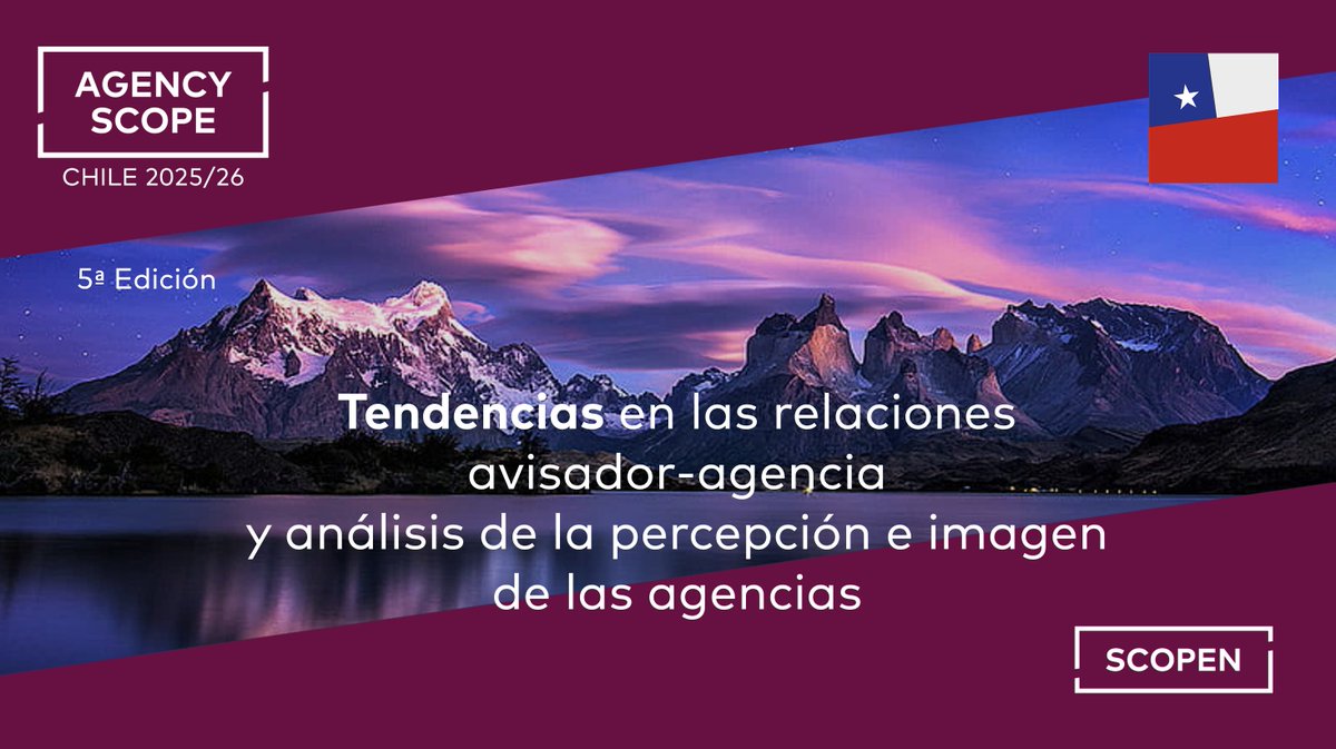 🔊 Conoce las 𝗧𝗘𝗡𝗗𝗘𝗡𝗖𝗜𝗔𝗦 clave de comunicación en Chile, según el último estudio 𝗔𝗚𝗘𝗡𝗖𝗬 𝗦𝗖𝗢𝗣𝗘 𝗖𝗵𝗶𝗹𝗲👇🏻

linkedin.com/feed/update/ur…

Para recibir más información sobre este estudio, contacte con 👉🏻 hello@scopen.com

#AGENCYSCOPEChile #tendencias #AGENCYChile