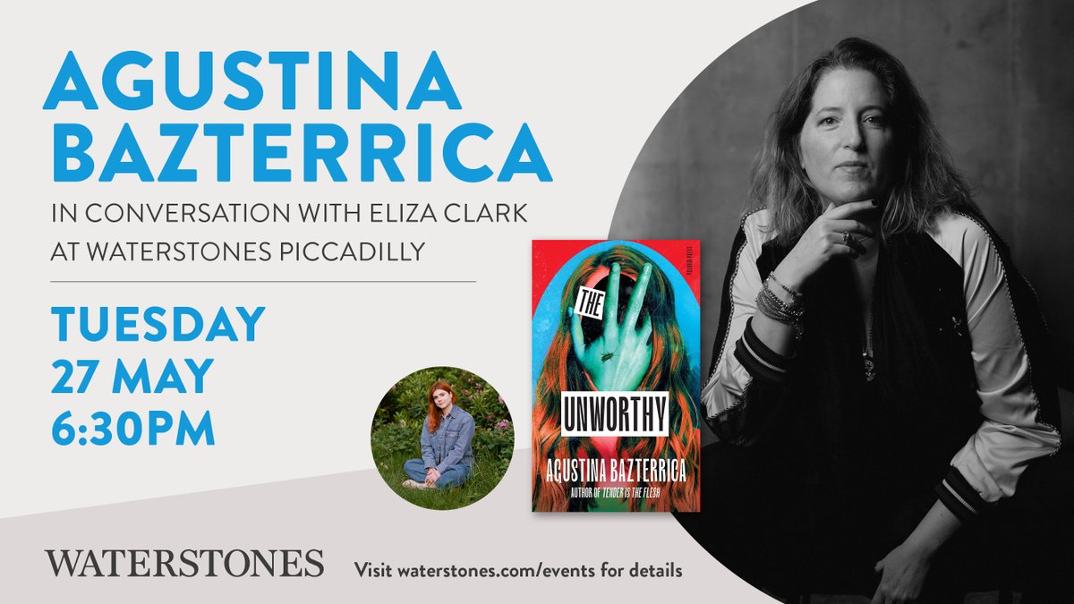 Pushkin Press (@pushkinpress) on Twitter photo Very excited for Agustina Bazterrica's first ever UK tour this month! 🤩🎉 Full details below! Will we see you there? <a href="/AgusBazterrica/">Agustina Bazterrica💚🏳️🌈</a>
🗓 27th May - In conversation with Eliza Clark <a href="/FancyEliza/">Eliza Clark (mostly offline)</a> at Waterstones Piccadilly <a href="/WaterstonesPicc/">Waterstones Piccadilly, London</a>
eventbrite.co.uk/e/agustina-baz… Very excited for Agustina Bazterrica's first ever UK tour this month! 🤩🎉 Full details below! Will we see you there? <a href="/AgusBazterrica/">Agustina Bazterrica💚🏳️🌈</a>
🗓 27th May - In conversation with Eliza Clark <a href="/FancyEliza/">Eliza Clark (mostly offline)</a> at Waterstones Piccadilly <a href="/WaterstonesPicc/">Waterstones Piccadilly, London</a>
eventbrite.co.uk/e/agustina-baz…