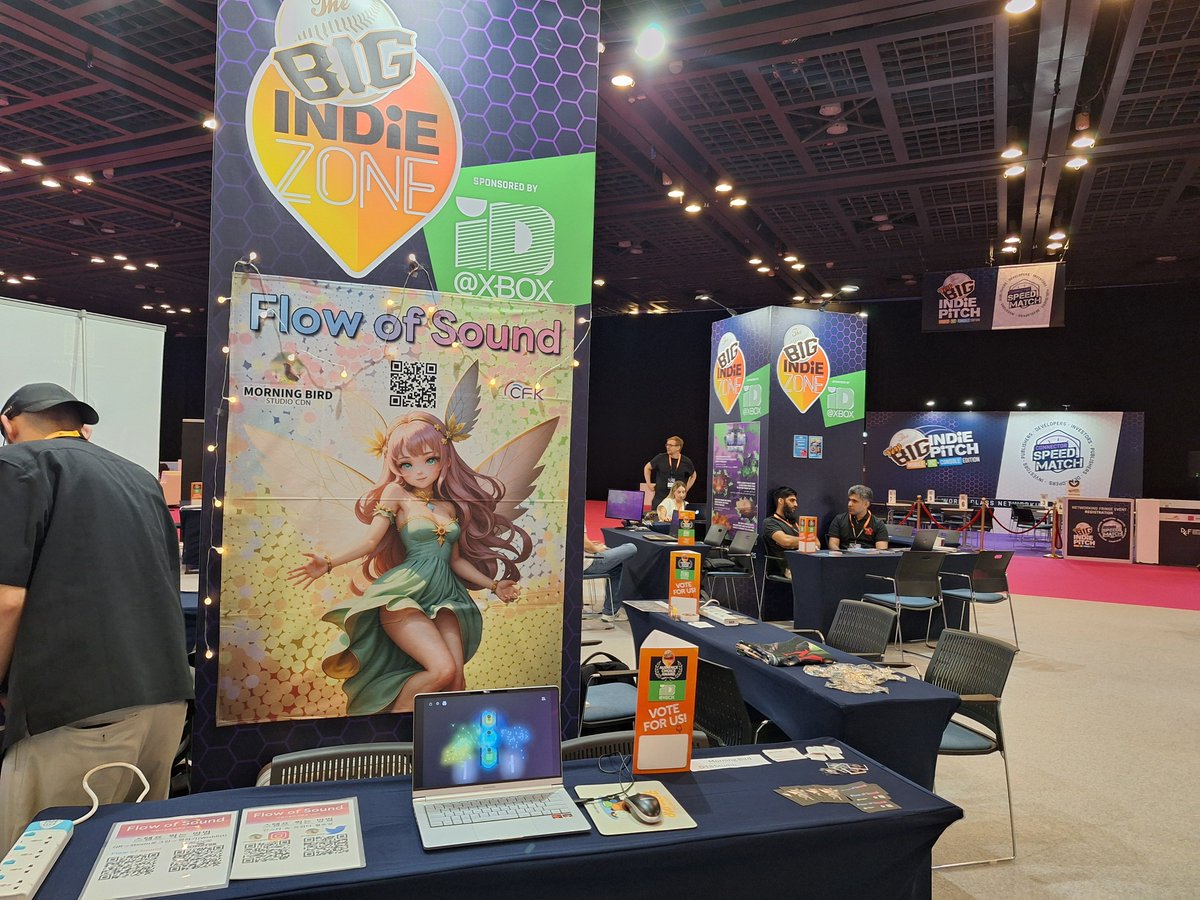 MorningBirdCDN's tweet photo. Dubai GameExpo Summit 2025 부스 전시 잘 다녀왔습니다
두바이에서 많은 분들이 저희 퍼즐 게임 Flow of Sound를 플레이해주셨어요!
음악과 색의 흐름 속에서 퍼즐을 풀며
중동, 유럽 분들의 감사한 피드백도 가득 받았습니다

#FlowOfSound #DubaiGameExpo2025 #IndieGame  #GameDev #두바이게임쇼 https://t.co/55XybCXKDx