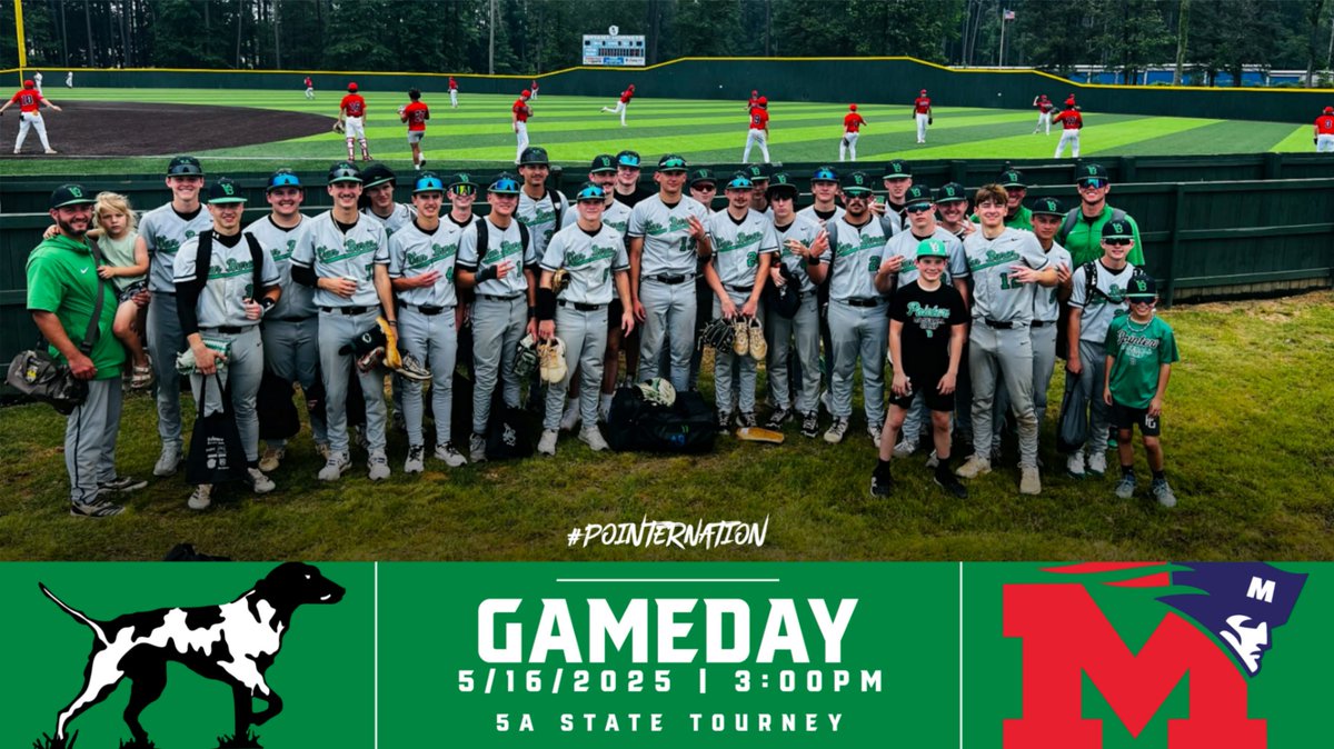 VBSD Activities/Athletics (@vbsdactivities) on Twitter photo GAMEDAY!
5A State Tourney!
<a href="/VBSDbaseball/">Van Buren Pointer Baseball</a> will play the Marion Patriots in the Quarterfinals of the 5A State Tourney at the Benton Athletic Complex, 3:00! GAMEDAY!
5A State Tourney!
<a href="/VBSDbaseball/">Van Buren Pointer Baseball</a> will play the Marion Patriots in the Quarterfinals of the 5A State Tourney at the Benton Athletic Complex, 3:00!