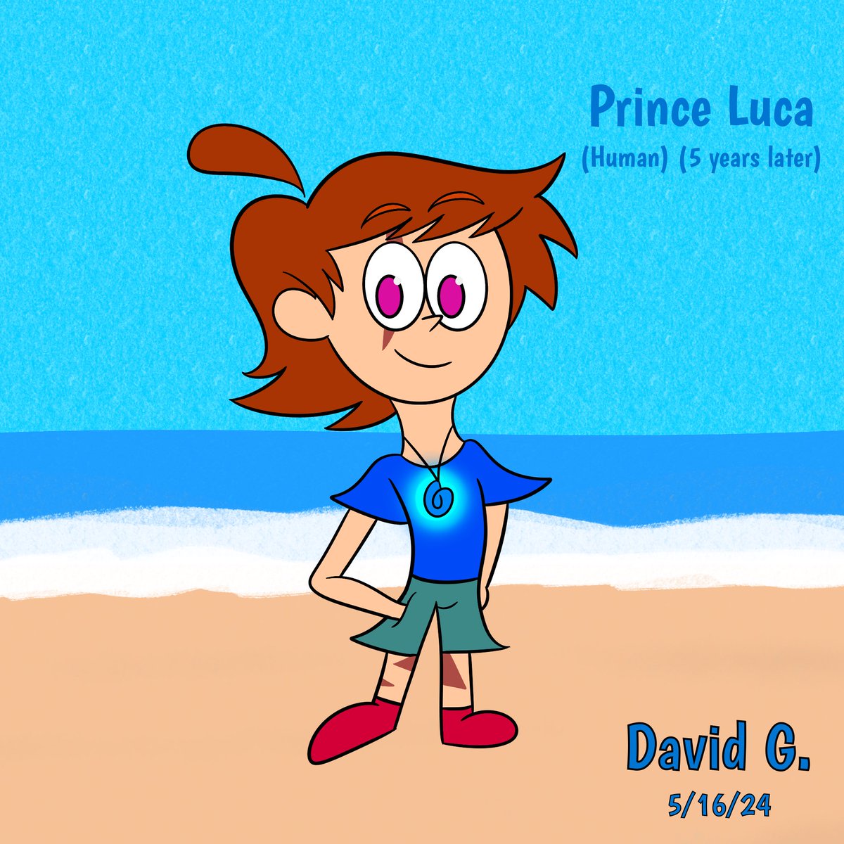 SparkCartoons's tweet photo. Luca (5 years later)
I thought of doing what Luca would look like 5 years after the events of his first story. This would be the end result to it.
#LucaOfTheSeas #TimeSkip #5YearsLater #Merboy #MerMay2025 #MerMay #PrinceOfTheSea #BlueLightningDoodles https://t.co/pQQBNMolya