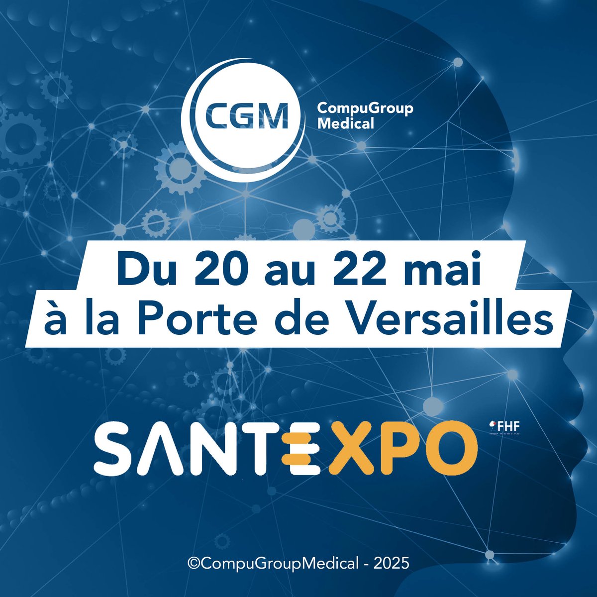 #SANTEXPO2025, c'est dans 4 jours que tout commence 🚀🤩 L'occasion de découvrir comment nos solutions sont présentes à chaque étape du parcours de soin et d'échanger avec nos experts sur vos projets. 

🔜 RDV mardi, stand J59 pour imaginer ensemble le futur de la e-santé ! 🤩