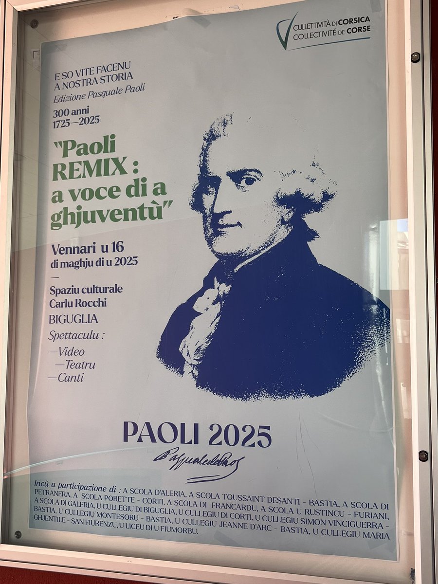 VechjuLiceu's tweet photo. In Biguglia per presentà u nostru filmu ! Scrittu è ghjucatu da a 4a 2 bislingua. 
Nant’à e tracce di Pasquale Paoli in Bastia (iè, ci n’hé !) #paoli2025 
@accorse @IsulaCorsica @Cita_Bastia https://t.co/81b42a3z6g