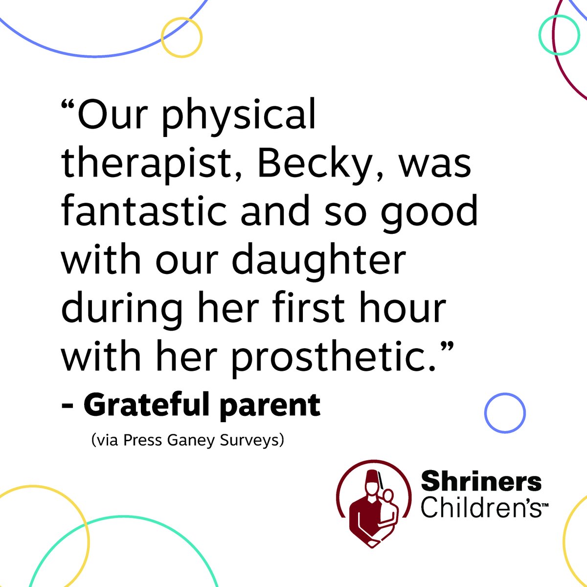 ShrinersTWI's tweet image. We are just as grateful to our patients as they are to us.
shrinerschildrens.org/en/our-care-pr…
#FeelGoodFriday #ShrinersChildrens #PediatricOrthopedics #PressGaneyComments