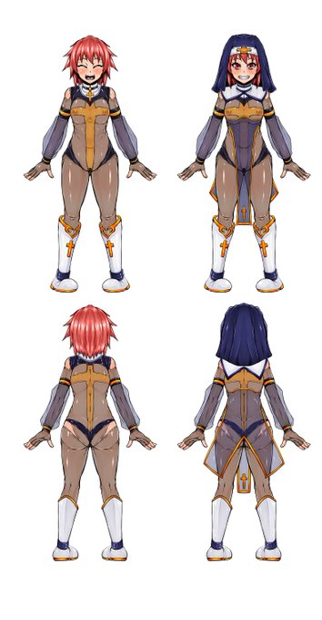 Skebのご依頼のオリキャラさんのシスター服っぽい服のデザインを納品させていただきました。こういうの初めてなので/// 