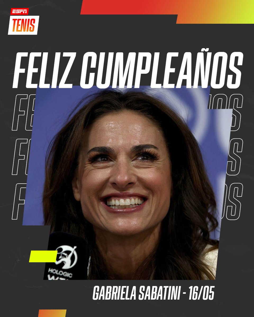 ESPN Tenis (@espntenis) on Twitter photo 😍 Campeona. Icónica. Inigualable. LEYENDA.
¡Feliz cumpleaños a la gran <a href="/sabatinigabyok/">Gabriela Sabatini</a>! 🎂🫶 😍 Campeona. Icónica. Inigualable. LEYENDA.
¡Feliz cumpleaños a la gran <a href="/sabatinigabyok/">Gabriela Sabatini</a>! 🎂🫶