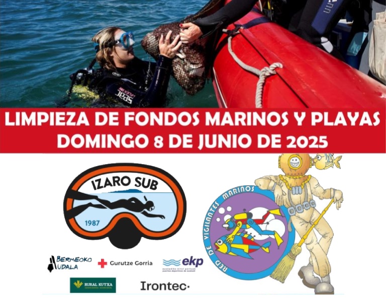 Este próximo 8 de junio apoyamos la jornada de limpieza de fondos marinos y playas en el puerto de #Bermeo, organizada por el Club de Buceo IzaroSub.

Apúntate al cuidado de nuestro entorno marino ♻️👇.

izarosub.eus/es/limpieza-de…

#MedioAmbiente #FondosMarinos