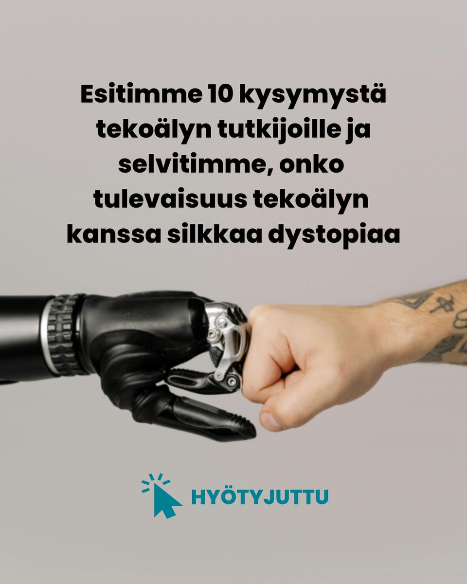 Pomedia.fi (@pomediafi) on Twitter photo Tulevaisuus tekoälyn kanssa ei ehkä olekaan silkkaa dystopiaa!
Lue juttu: pomedia.fi/2025/05/16/10-…
Juttu on tehty yhteistyössä Etelä-Pohjanmaan korkeakouluverkoston <a href="/Epanetverkosto/">Epanet-verkosto</a> viestinnän kanssa.
Kuva: Pexels
#Tekoäly #AI #Tekoälytutkimus #Tiede Tulevaisuus tekoälyn kanssa ei ehkä olekaan silkkaa dystopiaa!
Lue juttu: pomedia.fi/2025/05/16/10-…
Juttu on tehty yhteistyössä Etelä-Pohjanmaan korkeakouluverkoston <a href="/Epanetverkosto/">Epanet-verkosto</a> viestinnän kanssa.
Kuva: Pexels
#Tekoäly #AI #Tekoälytutkimus #Tiede