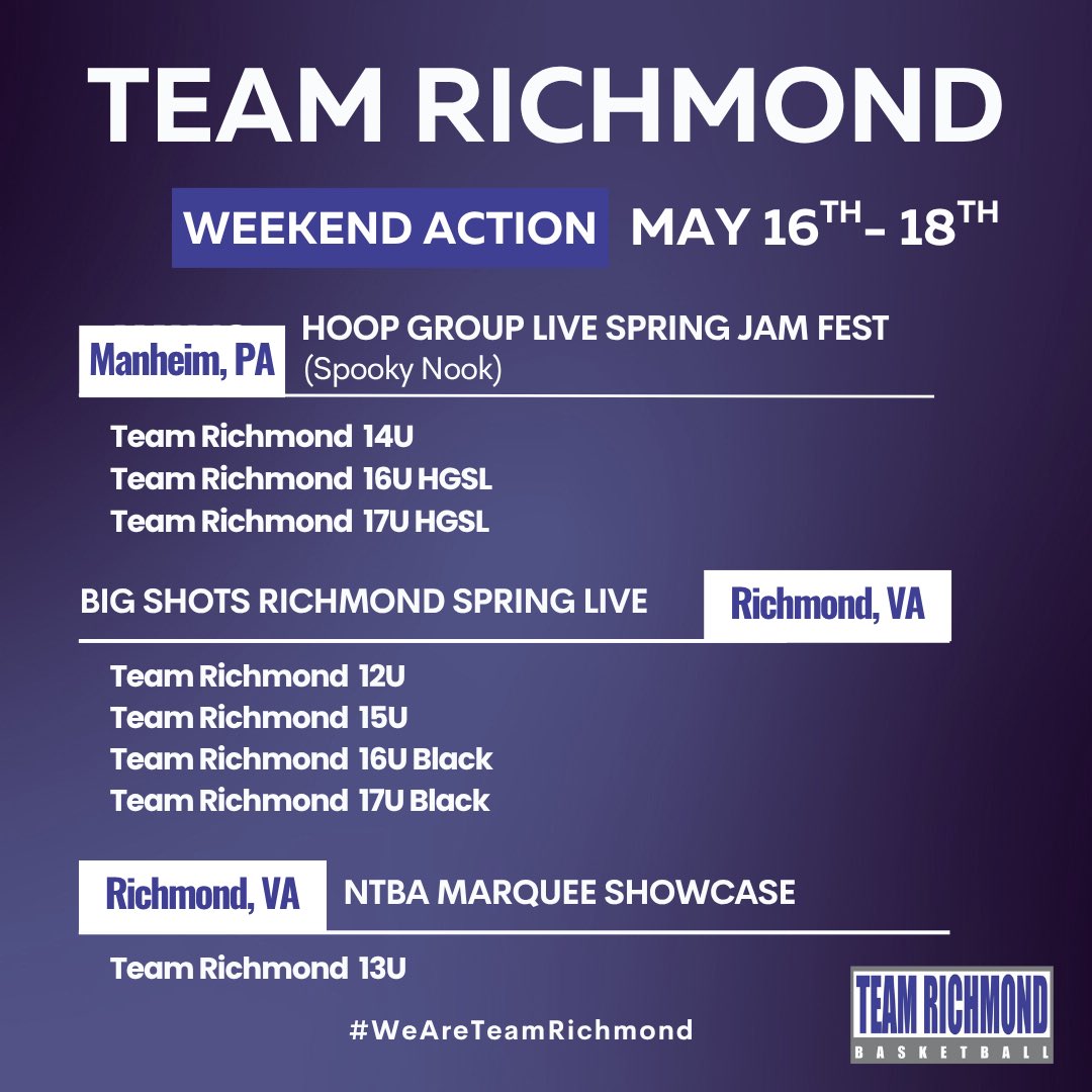 Good luck to our teams as they compete this weekend! 

#WeAreTR