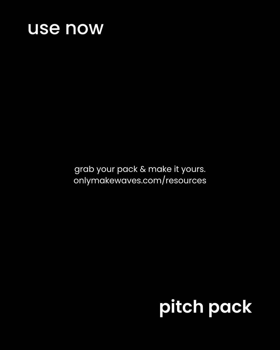 Clear communication opens doors. We just released a free Artist Pitch Pack,  a bundle of ready-to-use email templates to help independent artists professionally pitch their work to venues, curators, collaborators, and more. 

Download the full kit at onlymakewaves.com/resources