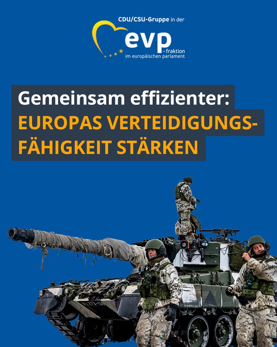Wenn wir Europäer 🇪🇺 unsere Verteidigungsfähigkeiten gemeinsam stärken, wären wir viel effizienter und stärker, als wenn jeder der 27 EU-Staaten selbständig in seine #Verteidigung 🛡️ investiert.
1/3