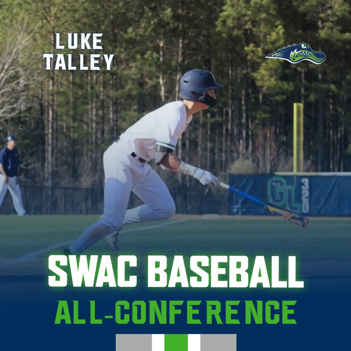 G_L_ATHLETICS's tweet photo. Congrats to Luke Talley for being named to the 2025 All-Conference team, and Henry Geiser being voted Honorable Mention! #SWACtion #ChompCity https://t.co/VmOJquRwgL