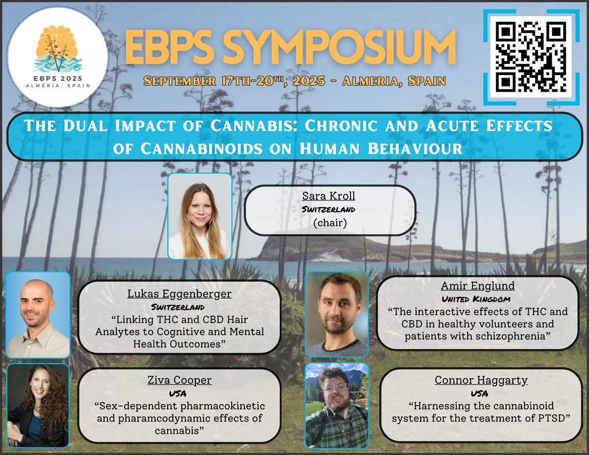 Eur Behav Pharm Soc. (@eurbehavpharm) on Twitter photo Parallel Session 8 features this first symposium chaired by <a href="/Kroll_SaraLiane/">Sara Liane Kroll</a>, exploring the positive and negative impact of cannabinoids from sex-differences to pharmacotherapeutic applications #EBPS2025 #Cannabinerds Parallel Session 8 features this first symposium chaired by <a href="/Kroll_SaraLiane/">Sara Liane Kroll</a>, exploring the positive and negative impact of cannabinoids from sex-differences to pharmacotherapeutic applications #EBPS2025 #Cannabinerds