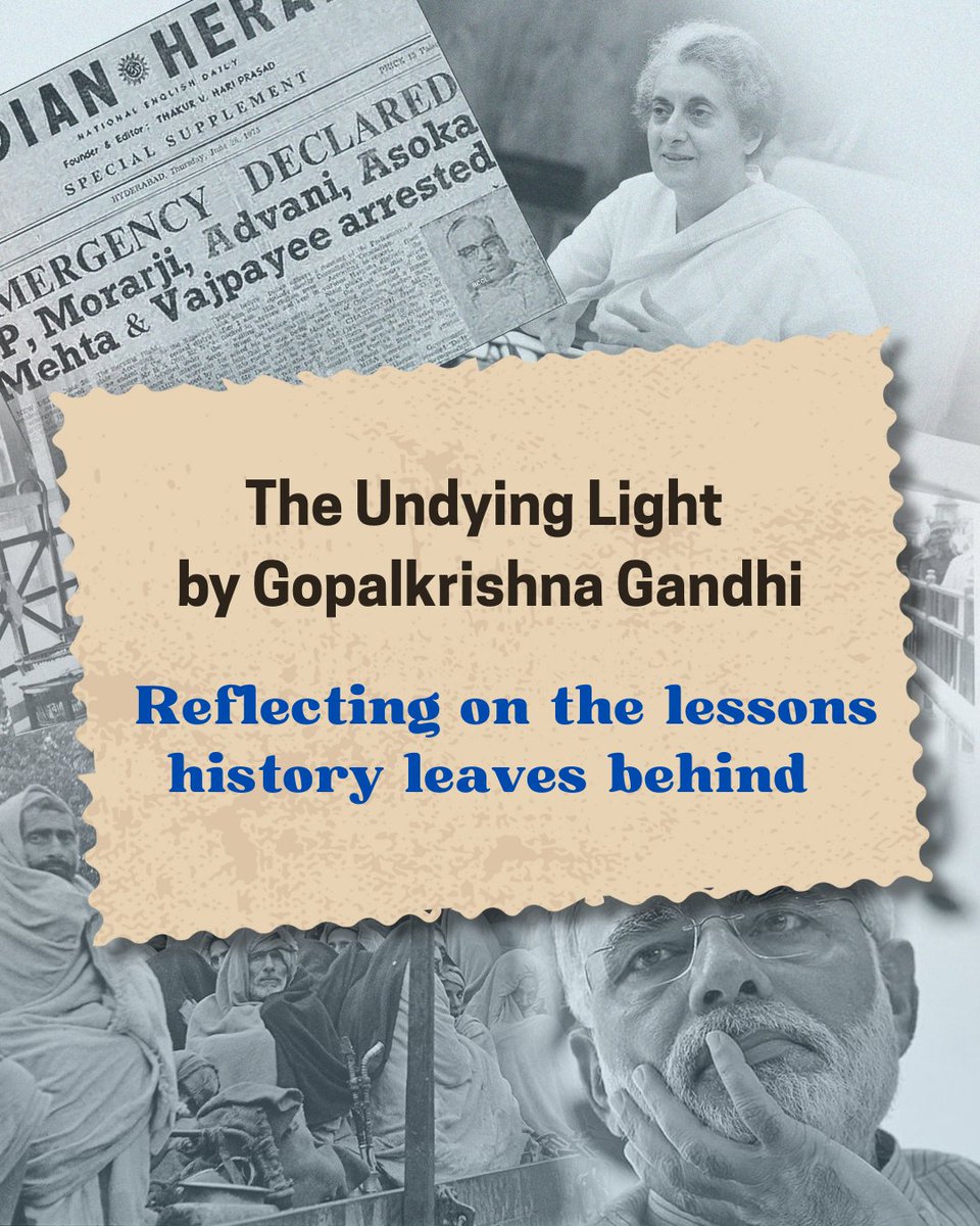 AlephBookCo's tweet photo. History isnโt just about the pastโit shapes our future.
The Undying Light is a powerful memoir tracing Indiaโs journey of struggle, resilience, and triumphs from Independence to today.
Have you started this remarkable journey yet?
#TheUndyingLight #FinalThoughts #IndianHistory #Memoir #Resilience #Democracy #BookLovers #History #AlephBookCompany