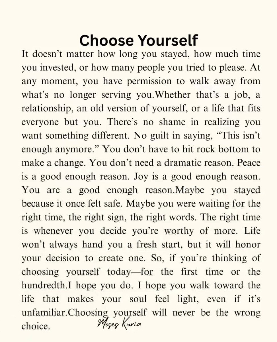 Choose yourself