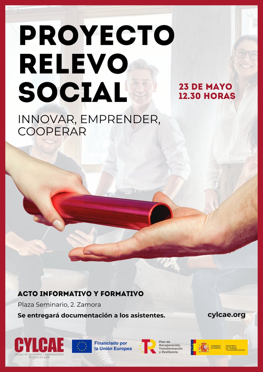 Acto informativo y formativo en ZAMORA 
Viernes 23 de mayo. 12.30 horas
Plaza Seminario 2, ZAMORA