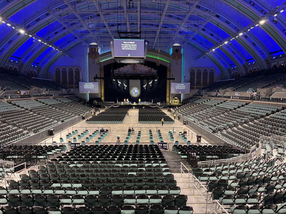 Stockton University (@stockton_edu) on Twitter photo The calm before the storm… first Commencement ceremony begins at 9:30 am TODAY <a href="/BoardwalkHall/">Jim Whelan Boardwalk Hall</a> - for more information: stockton.edu/commencement/ The calm before the storm… first Commencement ceremony begins at 9:30 am TODAY <a href="/BoardwalkHall/">Jim Whelan Boardwalk Hall</a> - for more information: stockton.edu/commencement/