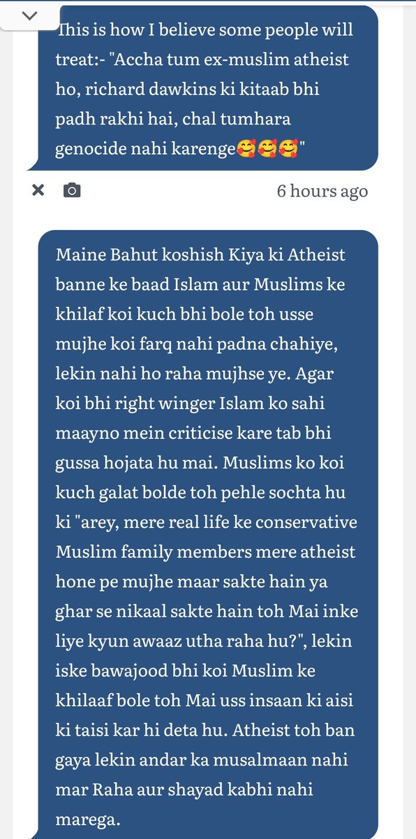 Duneemperorpaul's tweet image. These two messages are some 12 Hour and 115 degree apart , but I have the same response for both

Whether you are atheist or deeply religious or anything in between, that's YOUR PERSONAL BELIEF  in "God" 

Period

What others call or say or do doesn't matter ++
#SecretMessage
