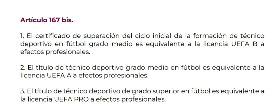 MiguelGalanCNFE's tweet photo. Os adjunto un hito histórico: 

Los entrenadores y entrenadoras de fútbol con título académico de técnico deportivo ya poseen la licencia UEFA por equivalencia, conforme al cambio reglamentario de la RFEF válido en toda Europa conforme al tratado de la UE y válido en todos los países extranjeros conforme al Convenio de la Haya. Dicho acuerdo fue aprobado por unanimidad por la Comisión Delegada de la RFEF @rfef y ratificado por el Gobierno de España a través de la comisión directiva del Consejo Superior de Deportes. @deportegob

Además, os envío la actualización del reglamento de la RFEF.

Descargar aquí 👇

https://t.co/uYmFiBdW9M