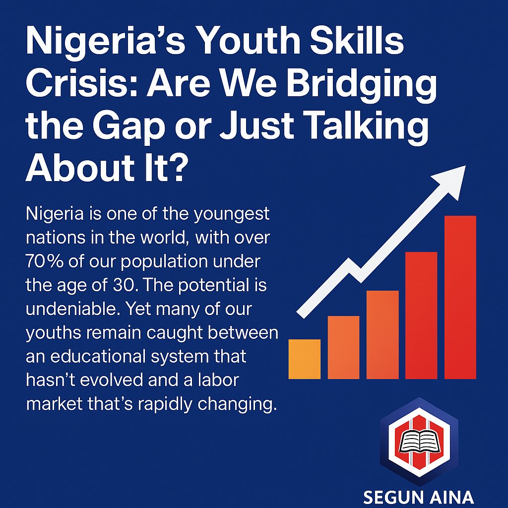 SegunAinaFDN's tweet photo. 🧠 So we ask:
How can we ensure that youth development programs move beyond the numbersand truly transform lives?
What’s working? What’s missing?
We’d love to hear your thoughts. 👇
#BridgingTheGap #NigeriaYouth #YouthVoice https://t.co/hsnXzU6fe2