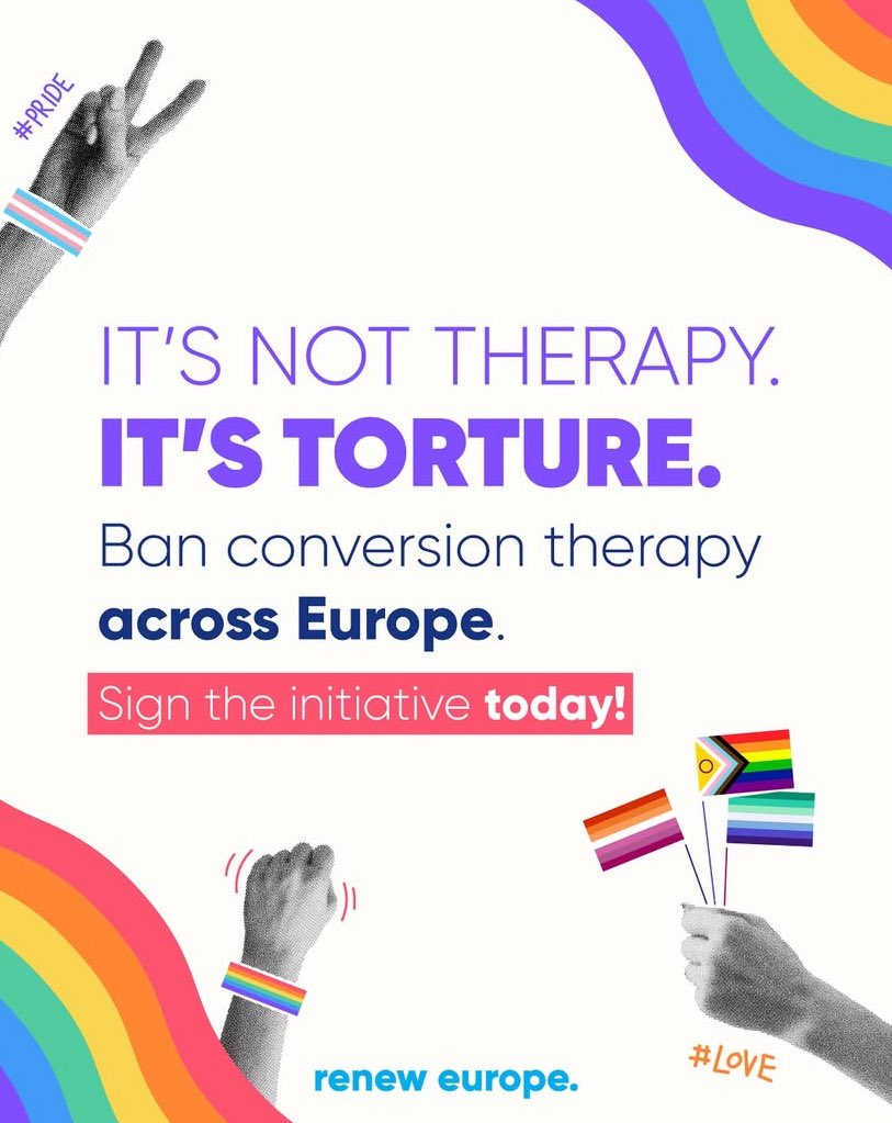 Les « thérapies » de conversion des personnes LGBTQ+ sont une forme de torture reconnue par l’ONU. Elles doivent être interdites dans toute l’UE.
Signez ici : eci.ec.europa.eu/043/public/#/s…