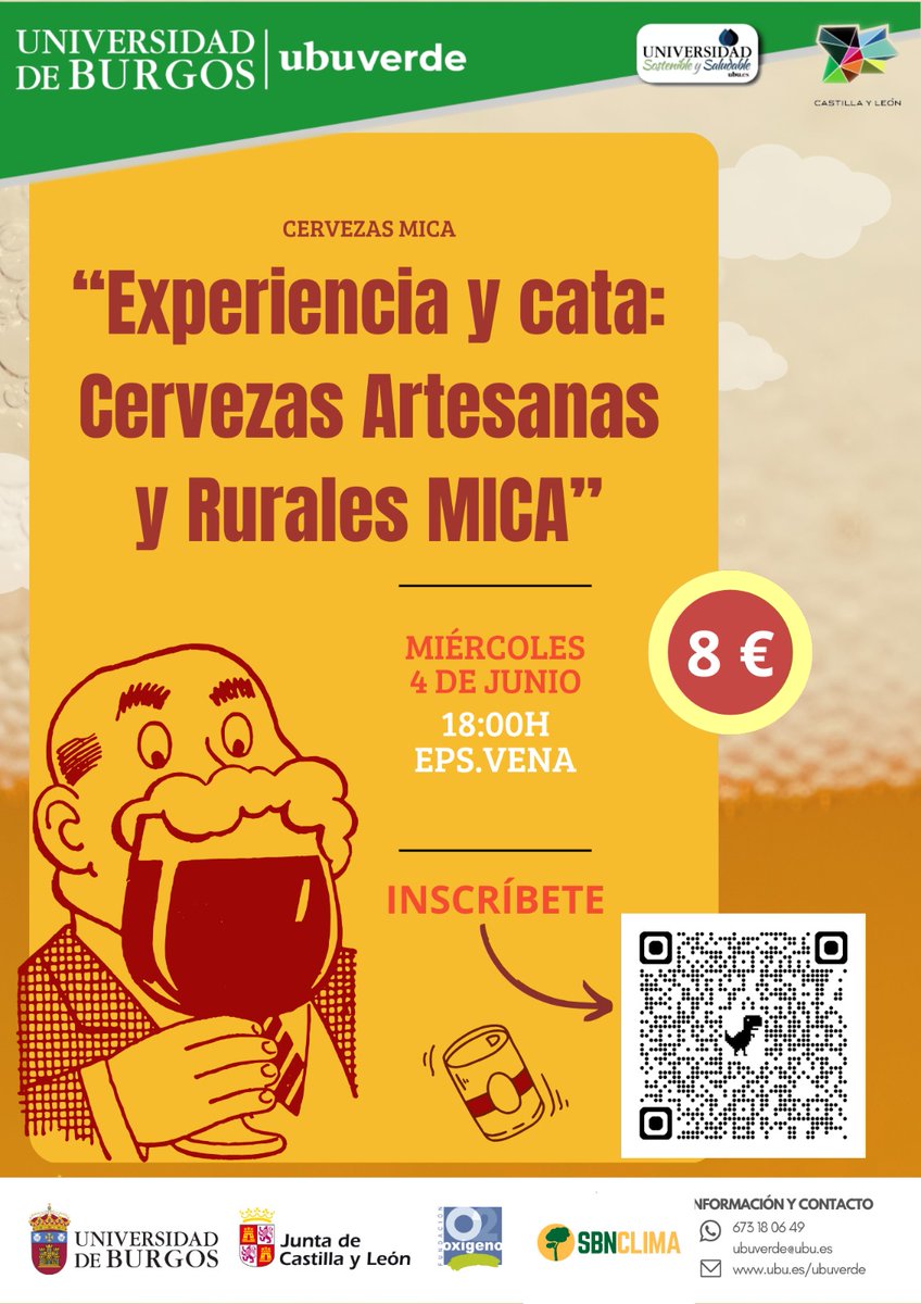 ABRIMOS LOS TALLERES DE JUNIO 2025! 🌳🌱🌲🏞️

Cómo por ejemplo está fantástica cata de cervezas artesanas 🍻🧀🥖
Para más info: ubu.es/te-interesa/ex…