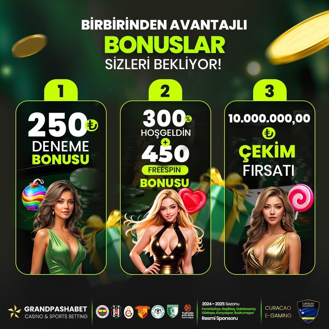 💎Kazanmaya Hoşgeldin💎 

📣 Yeni üyeliklere özel 250₺ Deneme , 15.000₺ Hoşgeldin ve 450 Freespin bonusu GrandPasha'da! 

👍Günlük 10.000.000₺ Anında Çekim İmkanı! 

gpgir2025.com