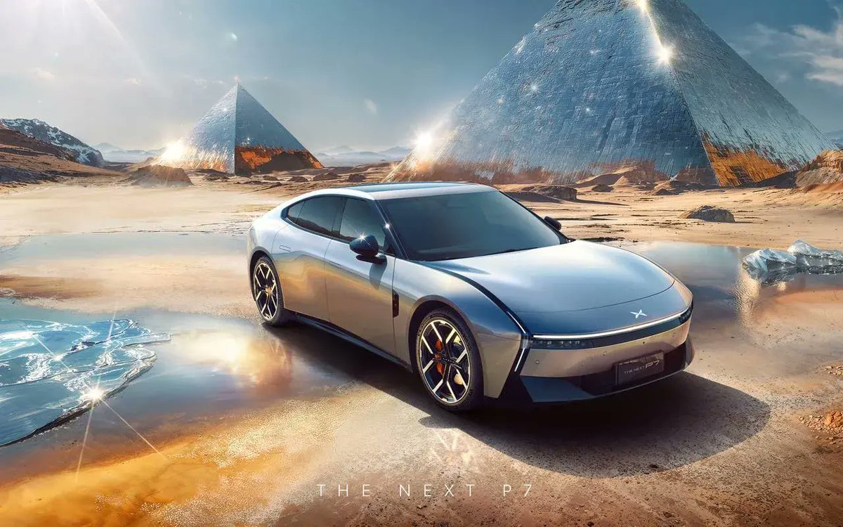 The_Auto_Show's tweet photo. Get ready for the future! 🔥 

#Xpeng just teased the next-gen P7 electric sports saloon! Sharper design, cutting-edge AI tech, and aiming for impressive performance. 
Expected to launch in China this summer! What do you think? 

https://t.co/ioxYAkGxHx

#XpengP7  #TheAutoShow https://t.co/TahOM5MPnY