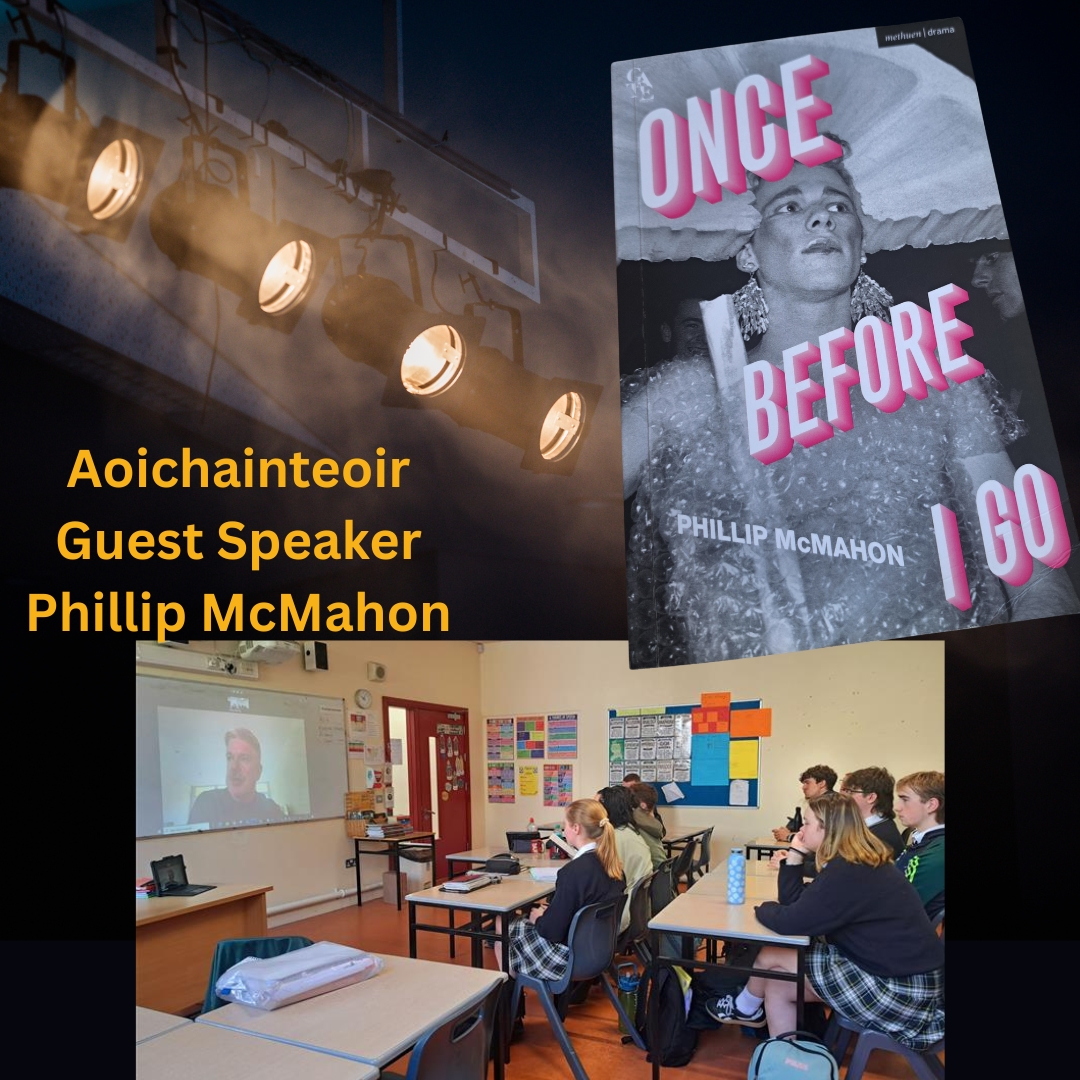 ColáistePobailOsraí (@colpobosrai) on Twitter photo 6th year English class talked with playwright Phillip McMahon about his play 'Once Before I Go'. Thank you to Phillip for an insightful and interesting discussion which they really enjoyed. Míle buíochas leis as a bheith linn!
#barrfeabhais <a href="/KCETB_Schools/">KCETB Schools</a>
osrai.ie/aoichainteoir-… 6th year English class talked with playwright Phillip McMahon about his play 'Once Before I Go'. Thank you to Phillip for an insightful and interesting discussion which they really enjoyed. Míle buíochas leis as a bheith linn!
#barrfeabhais <a href="/KCETB_Schools/">KCETB Schools</a>
osrai.ie/aoichainteoir-…