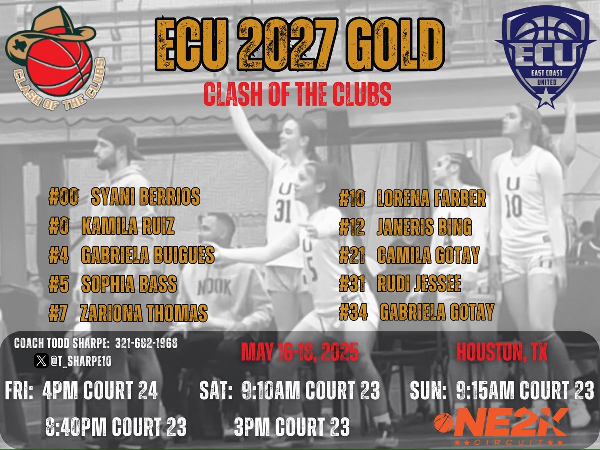 Sophia Bass (@sophiabass2028) on Twitter photo On the way to Houston! ✈️ 🏀#ClashoftheClubs
Come by and check out my team! <a href="/ECunitedbball/">eastcoastunited</a> <a href="/T_Sharpe10/">Todd Sharpe</a> <a href="/EmersonMurray5/">Emerson Murray</a> <a href="/SUTSReport/">SUTS Report</a> <a href="/NE2KHoops/">NE2KHoops</a> <a href="/PGHFlorida/">Prep Girls Hoops Florida</a> <a href="/SAthletesLBB/">Sleeper Athletes Ladies Basketball</a> <a href="/TweetsbyCoachP/">William Payne</a> <a href="/CoachBGordon/">coach_bigpressure🧡💚</a> On the way to Houston! ✈️ 🏀#ClashoftheClubs
Come by and check out my team! <a href="/ECunitedbball/">eastcoastunited</a> <a href="/T_Sharpe10/">Todd Sharpe</a> <a href="/EmersonMurray5/">Emerson Murray</a> <a href="/SUTSReport/">SUTS Report</a> <a href="/NE2KHoops/">NE2KHoops</a> <a href="/PGHFlorida/">Prep Girls Hoops Florida</a> <a href="/SAthletesLBB/">Sleeper Athletes Ladies Basketball</a> <a href="/TweetsbyCoachP/">William Payne</a> <a href="/CoachBGordon/">coach_bigpressure🧡💚</a>