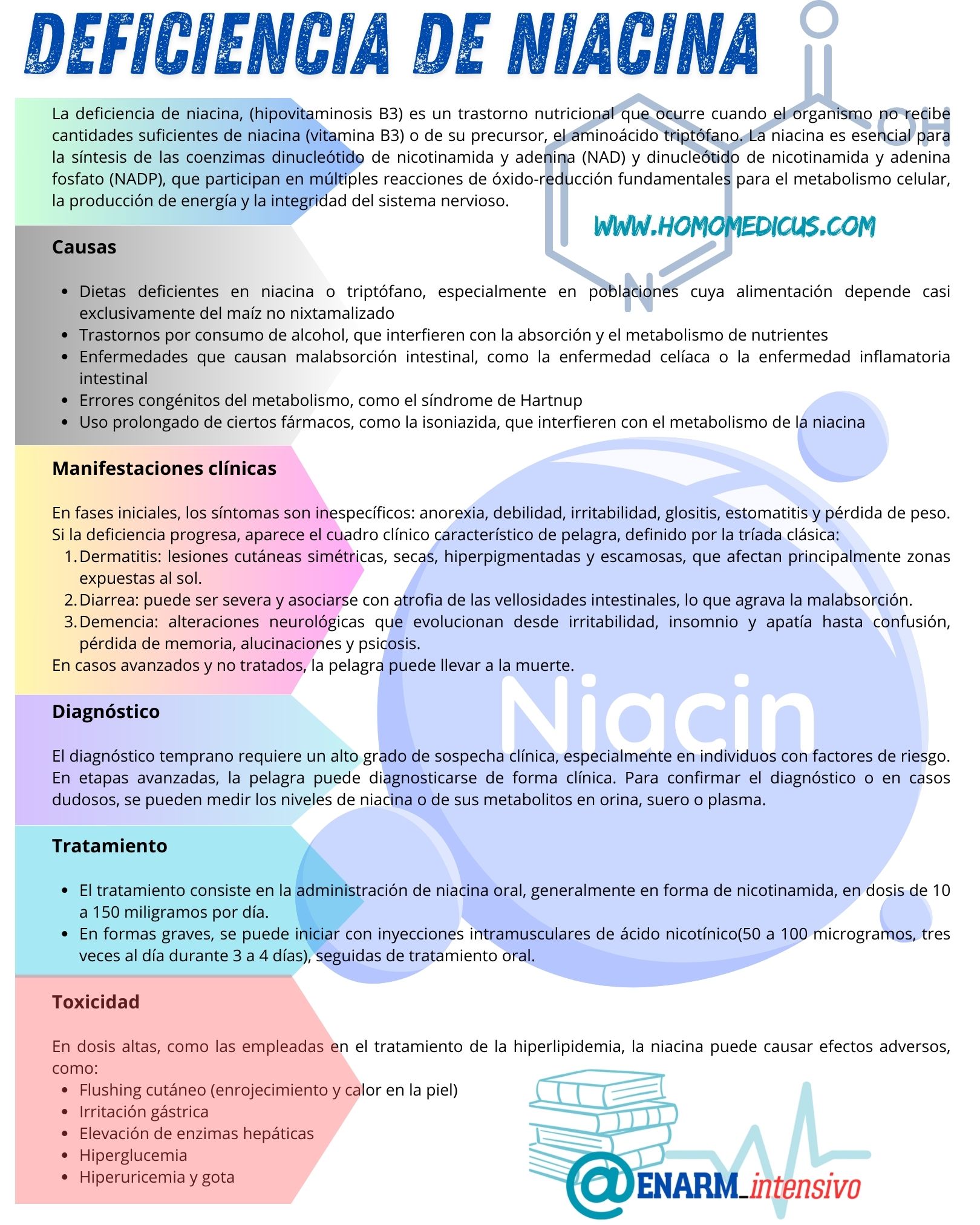 🎴TARJETA DE REPASO: DEFICIENCIA DE NIACINA