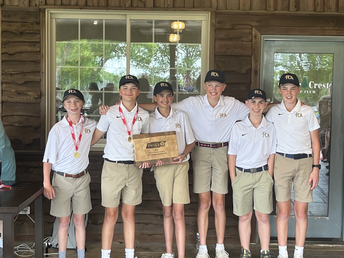 Big congratulations to our Middle School Golf Team for winning the State Championship yesterday with an incredible team score of 297! 

🎖️ James Ayer earned Low Medalist
🥈 Hagen Williams was Runner-Up

Way to represent with excellence on and off the course!
