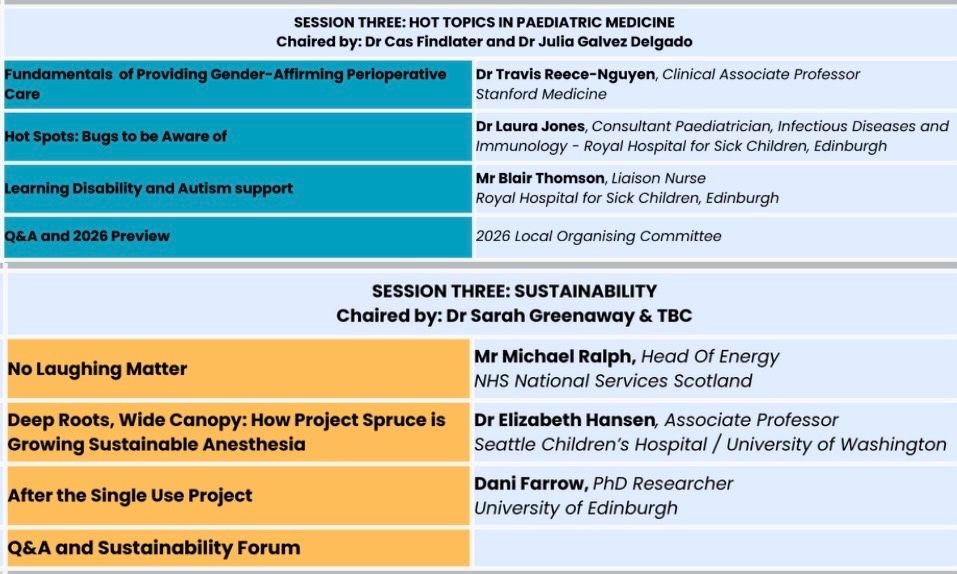 APAGBI's tweet image. Back from ☕️ #APAGBI2025 delegates have a choice 😵💫 of two super important streams.
🔥Hot Topics in #Paediatric Medicine
🌍Sustainability
My favourite bit of the morning: hearing about the dog 🐶 Bailey accompanying his owner👦to the anaesthetic room and licking their face as…